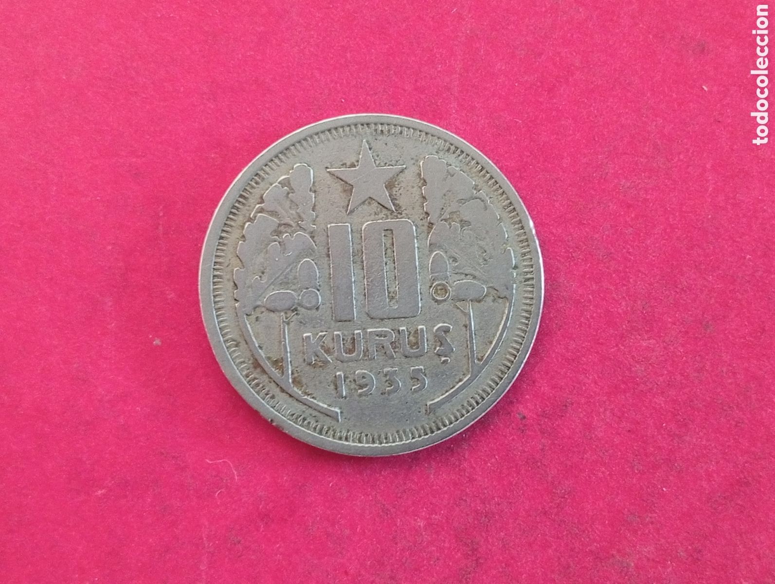 Monedas antiguas de Europa: 10 kurus de Turqu&iacute;a 1935