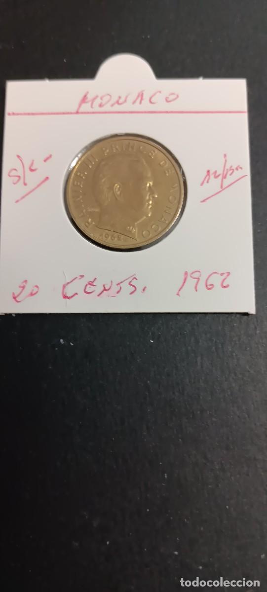 Monedas antiguas de Europa: MONACO 20 CENTIMOS 1962 EBC KM=145 (ALUMINIO-BRONCE) RAINIER III