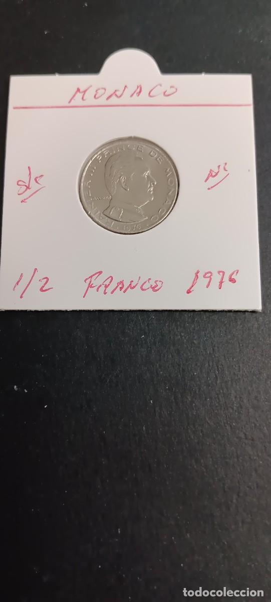 Monedas antiguas de Europa: MONACO 1/2 FRANCO 1976 S/C KM=145 (ALUMINIO-BRONCE) RAINIER III