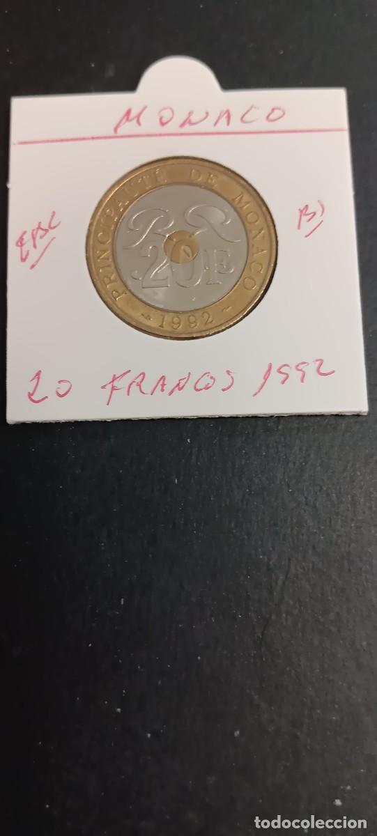 Monedas antiguas de Europa: MONACO 20 FRANCOS 1992 EBC KM=165 (BIMETALICA) RAINIER III