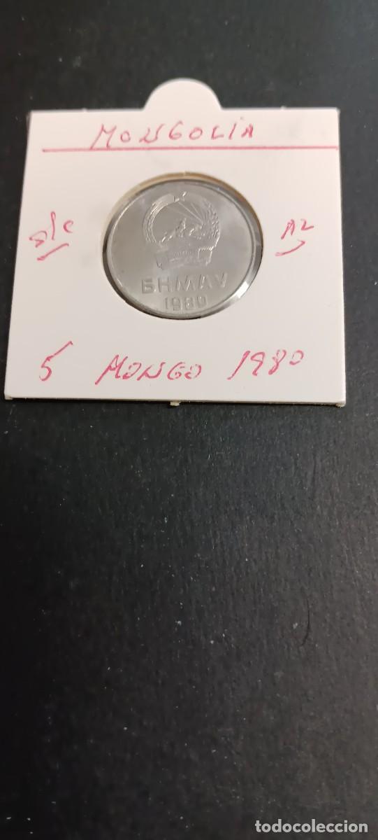 Monedas antiguas de Europa: MONGOLIA 5 MONGO 1980 S/C KM=29 (ALUMINIO)