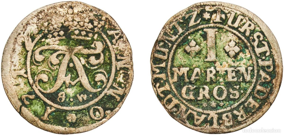 Monedas antiguas de Europa: Germany Bishopric of Paderborn 1712 JW 1 Mariengroschen - Francis Arnold of Metternich Billon (.312
