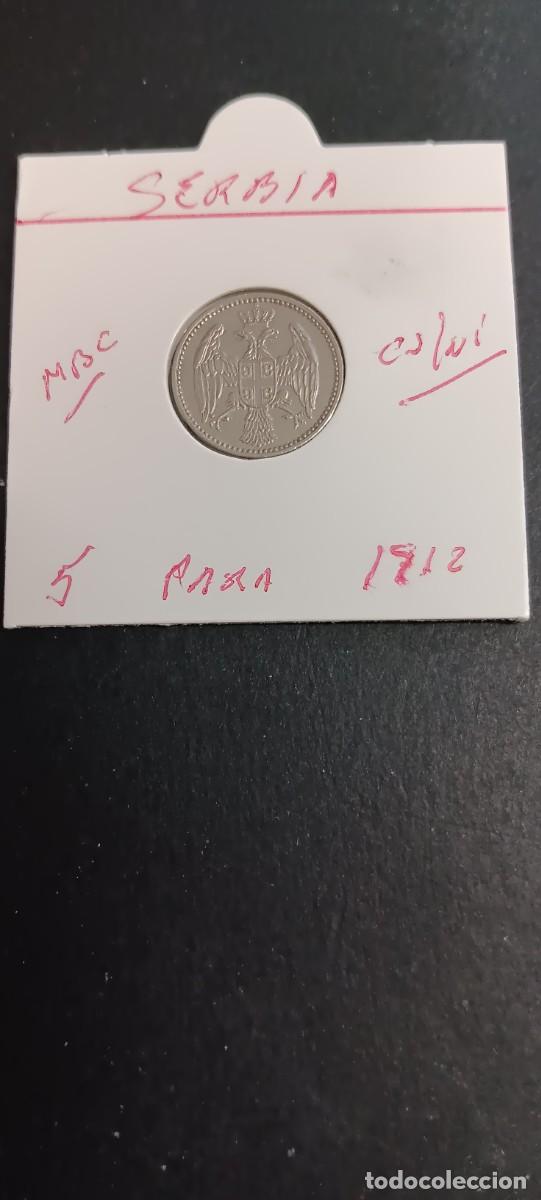 Monedas antiguas de Europa: SERBIA 5 PARA 1912 MBC KM=18 (CUPRONIQUEL)