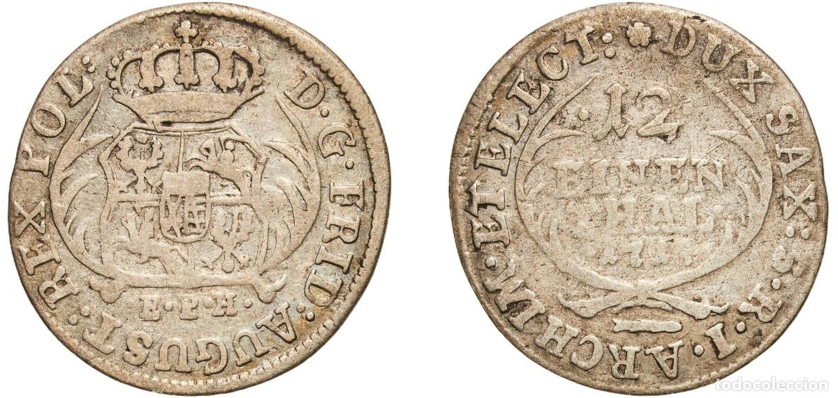 Monedas antiguas de Europa: Germany Electorate of Saxony (Albertinian Line) 1714 1&frasl;12 Thaler - Frederick August I Billon 3.16g