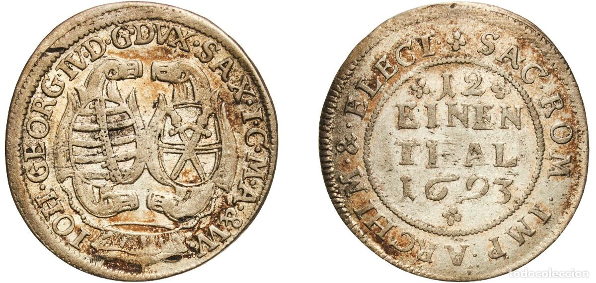 Monedas antiguas de Europa: Germany Electorate of Saxony (Albertinian Line) 1693 &sup1;&frasl;₁₂ Thaler - Johann Georg IV Billon (.486 sil