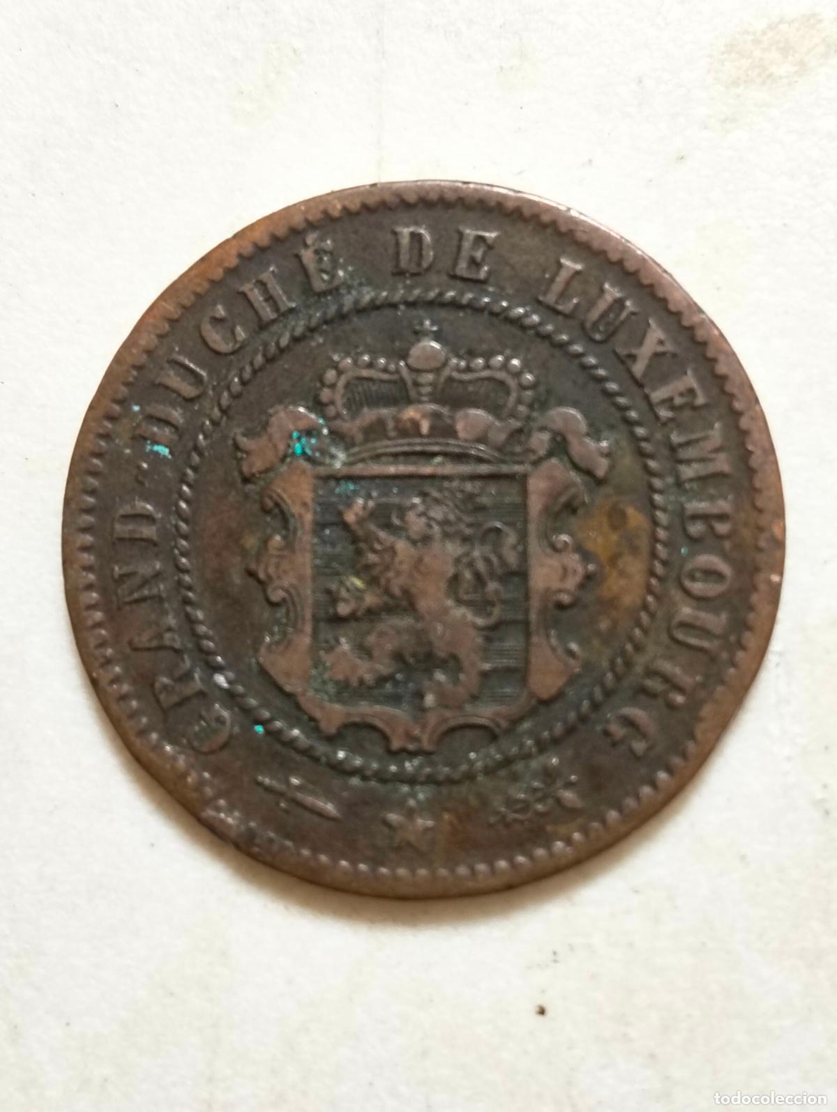 Monedas antiguas de Europa: MONEDA DE BRONCE 5 CENTIME, A&Ntilde;O 1870, GUILLERMO III, GRAN DUCADO DE LUXEMBURGO