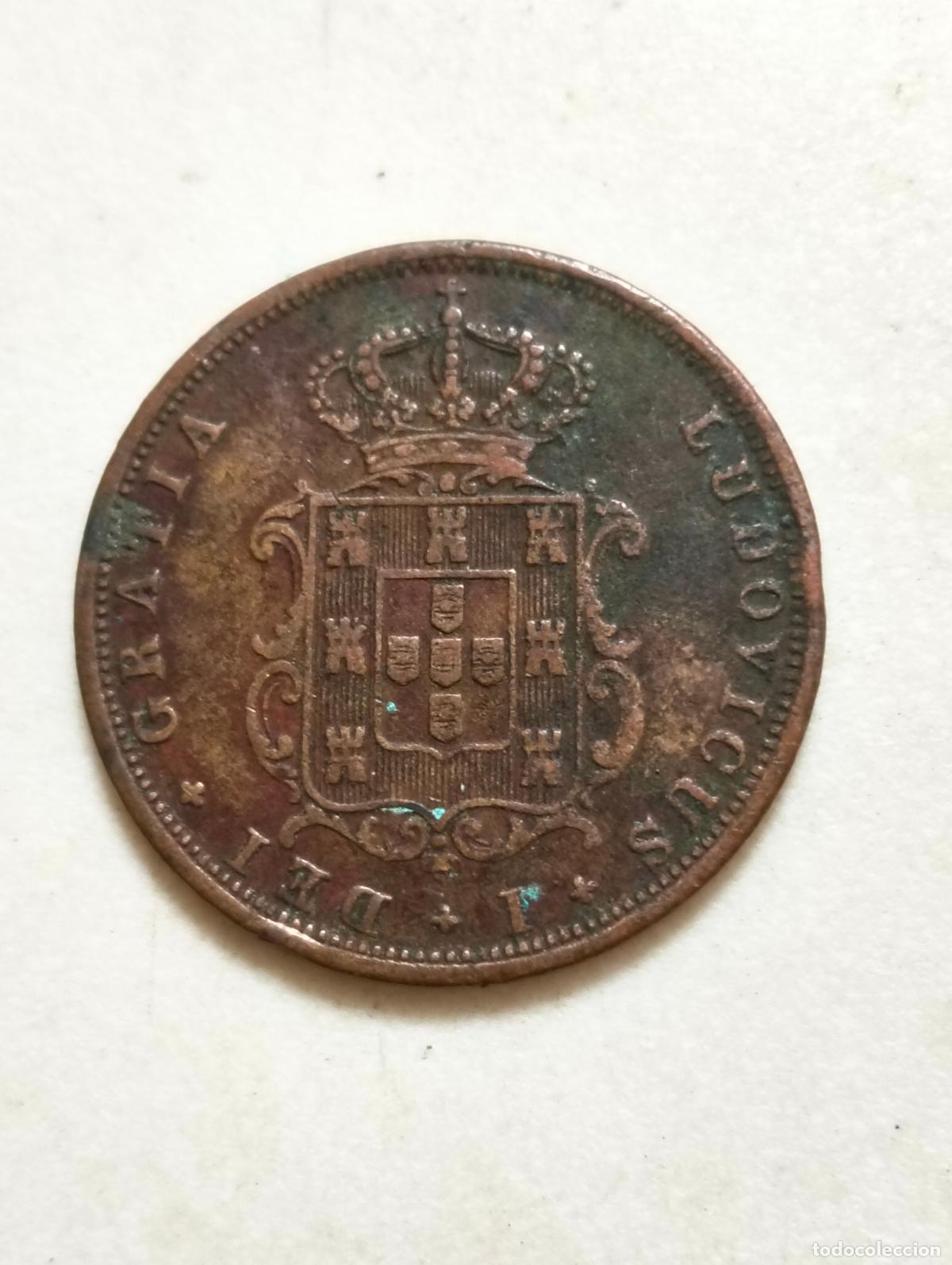 Monedas antiguas de Europa: MONEDA DE BRONCE 5 REIS, 1875, LUIZ I REI DE PORTUGAL