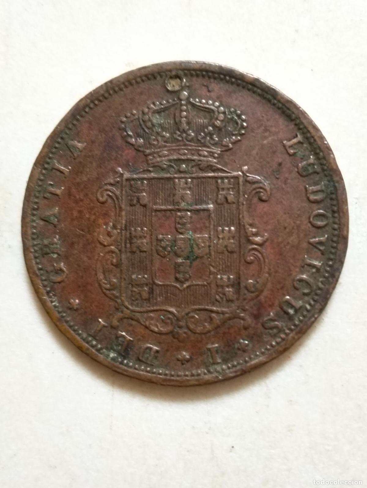 Monedas antiguas de Europa: MONEDA DE COBRE 5 REIS, 1876, LUIS I REY DE PORTUGAL