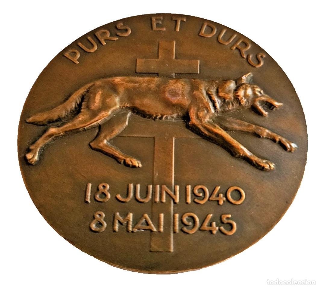 Monedas antiguas de Europa: MEDAILLE BRONZE GENERAL DE LARMINAT PURS ET DURS GRAVEUR DELAMARRE 1946