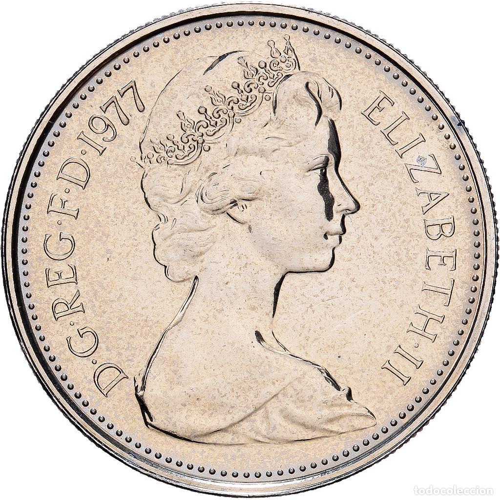 Monedas antiguas de Europa: [#1552199] Gran Breta&ntilde;a, Elizabeth II, 5 New Pence, 1977, BU, Cobre - n&iacute;quel, FDC, KM:911