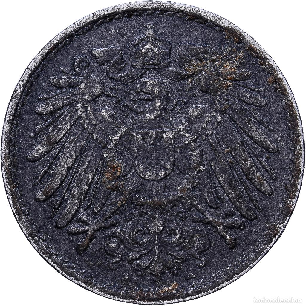 Monedas antiguas de Europa: [#1552217] ALEMANIA - IMPERIO, 5 Pfennig, 1917, Berlin, Hierro, MBC, KM:19