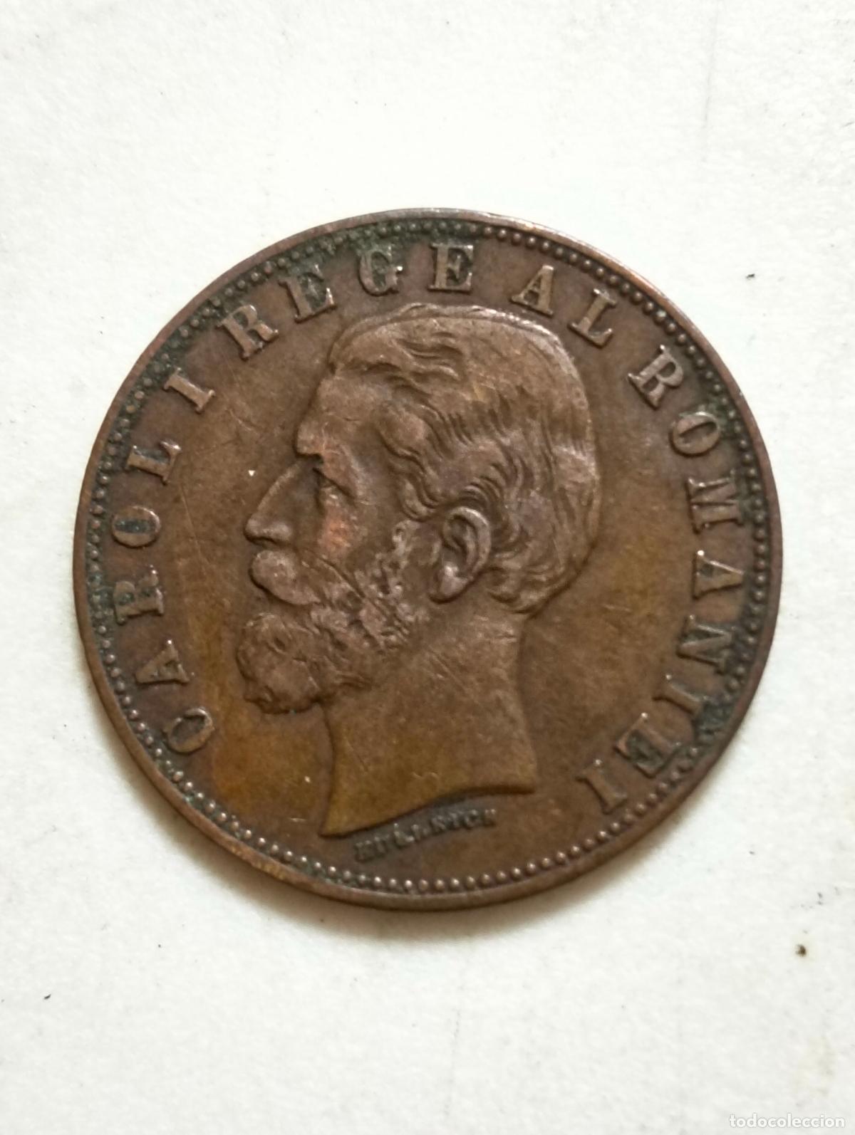 Monedas antiguas de Europa: MONEDA DE COBRE, 5 BANI, A&Ntilde;O 1882 B, CARLOS I REGENTE DE RUMANIA, DIAMETRO 25 MM