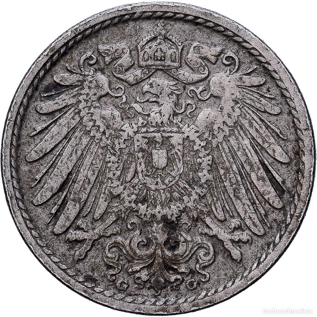 Monedas antiguas de Europa: [#1552216] ALEMANIA - IMPERIO, Wilhelm II, 5 Pfennig, 1905, Karlsruhe, Cobre - n&iacute;quel
