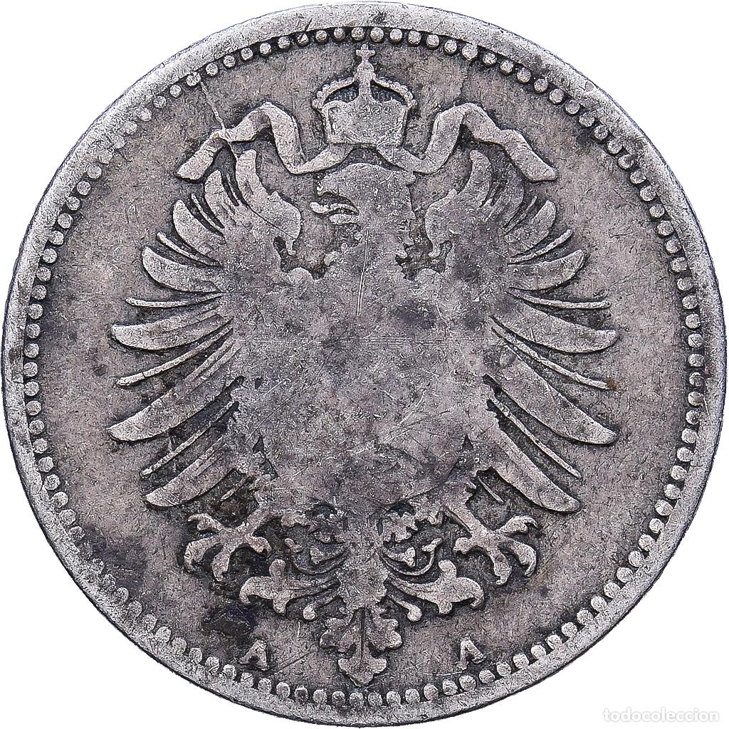 Monedas antiguas de Europa: [#1552224] ALEMANIA - IMPERIO, Wilhelm I, 20 Pfennig, 1874, Berlin, Plata, BC+, KM:5
