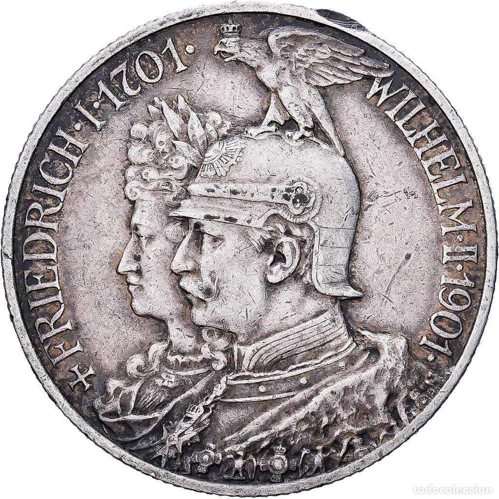 Monedas antiguas de Europa: [#1552230] Estados alemanes, PRUSSIA, Wilhelm II, 2 Mark, 1901, Berlin, Plata, MBC, KM:525