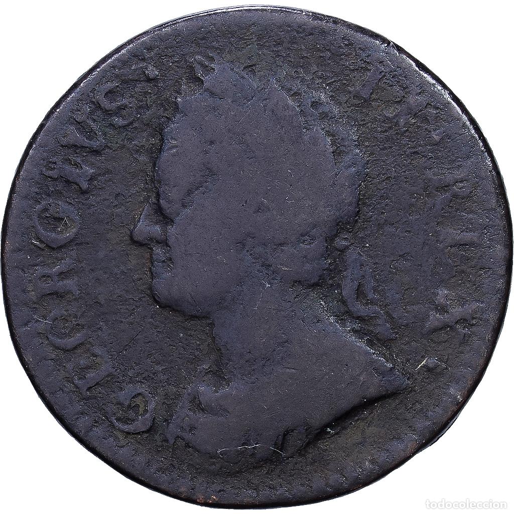 Monedas antiguas de Europa: [#1552236] Gran Breta&ntilde;a, George II, Farthing, 1754, Cobre, BC, KM:581.2