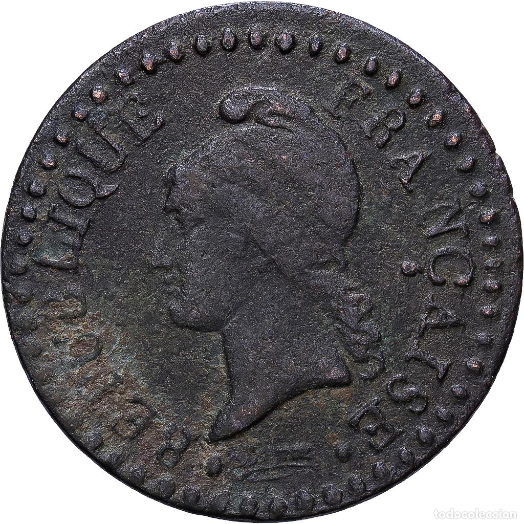Monedas antiguas de Europa: [#1552259] Francia, Centime, Dupr&eacute;, AN 7 (1798-1799), Paris, Bronce, BC, Gadoury:76