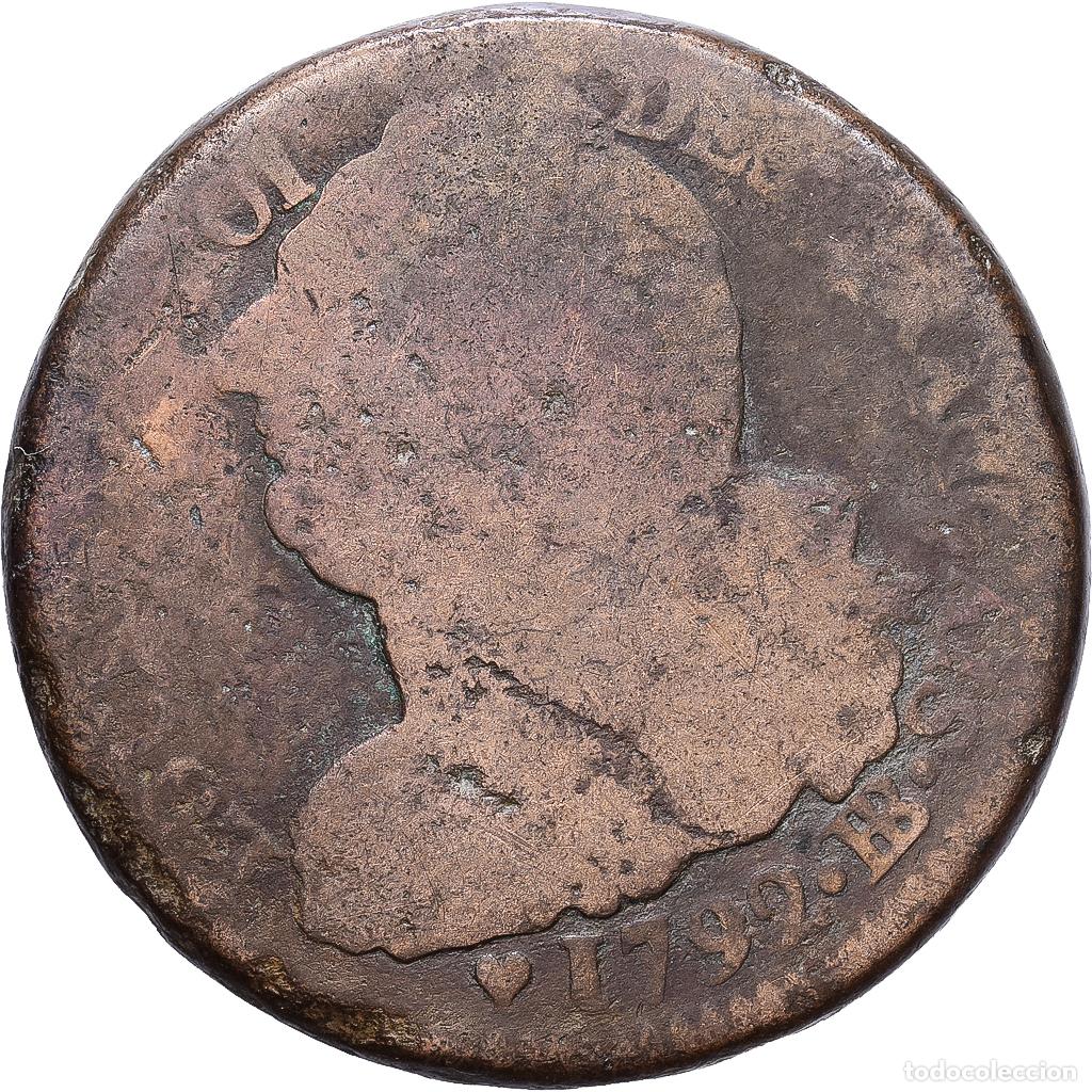 Monedas antiguas de Europa: [#1552279] Francia, Constitution, 2 sols fran&ccedil;ais, 1792, Strasbourg, Bronce, RC
