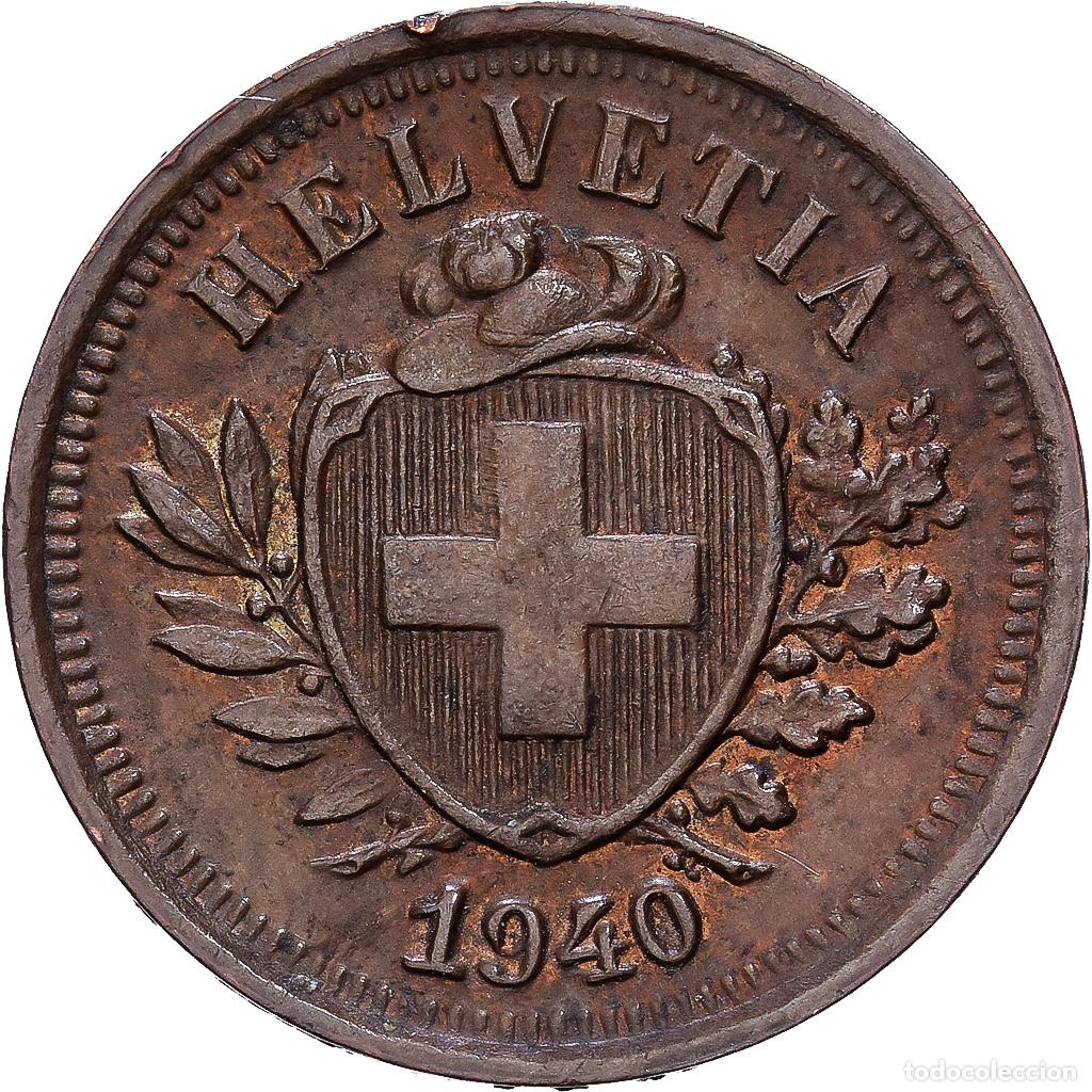 Monedas antiguas de Europa: [#1552255] Suiza, Rappen, 1940, Bern, Bronce, MBC+, KM:3.2