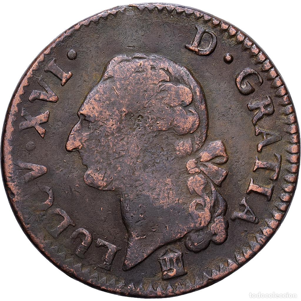 Monedas antiguas de Europa: [#1552268] Francia, Louis XVI, Sol ou sou, 1784, Bordeaux, Cobre, BC+, Gadoury:350