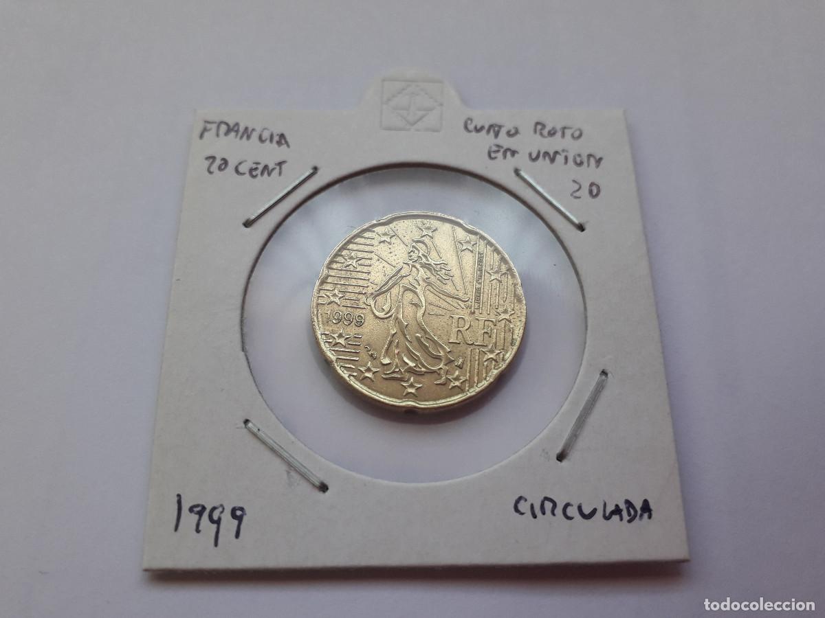 Monedas antiguas de Europa: 003815NUM-X0057-Francia - 20 cent &euro; -1999 - Cu&ntilde;o roto Uunion del 20 -encartonada