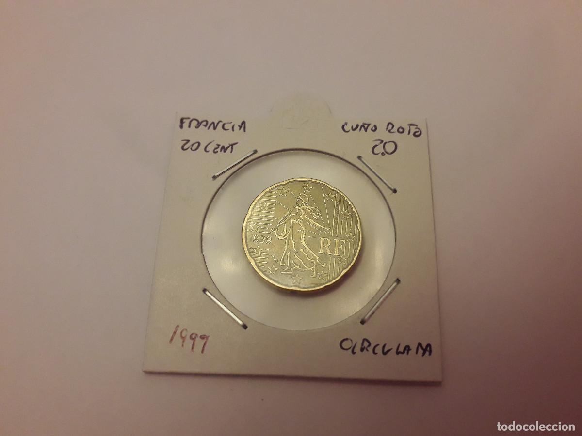 Monedas antiguas de Europa: 003816NUM-X0058-Francia - 20 cent &euro; -1999 - Cu&ntilde;o roto Uunion del 20 -encartonada
