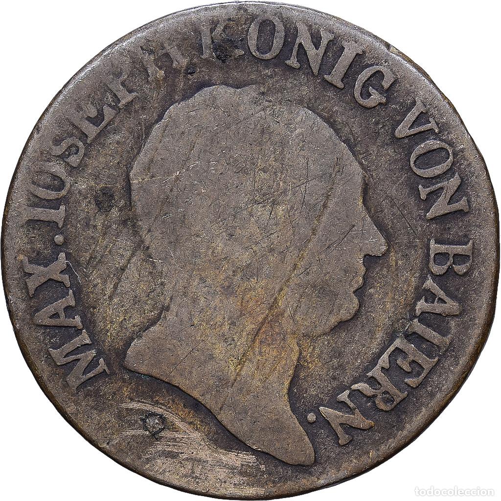 Monedas antiguas de Europa: [#1552282] Estados alemanes, BAVARIA, Maximilian IV, Josef, 6 Kreuzer, 1823, Plata, BC