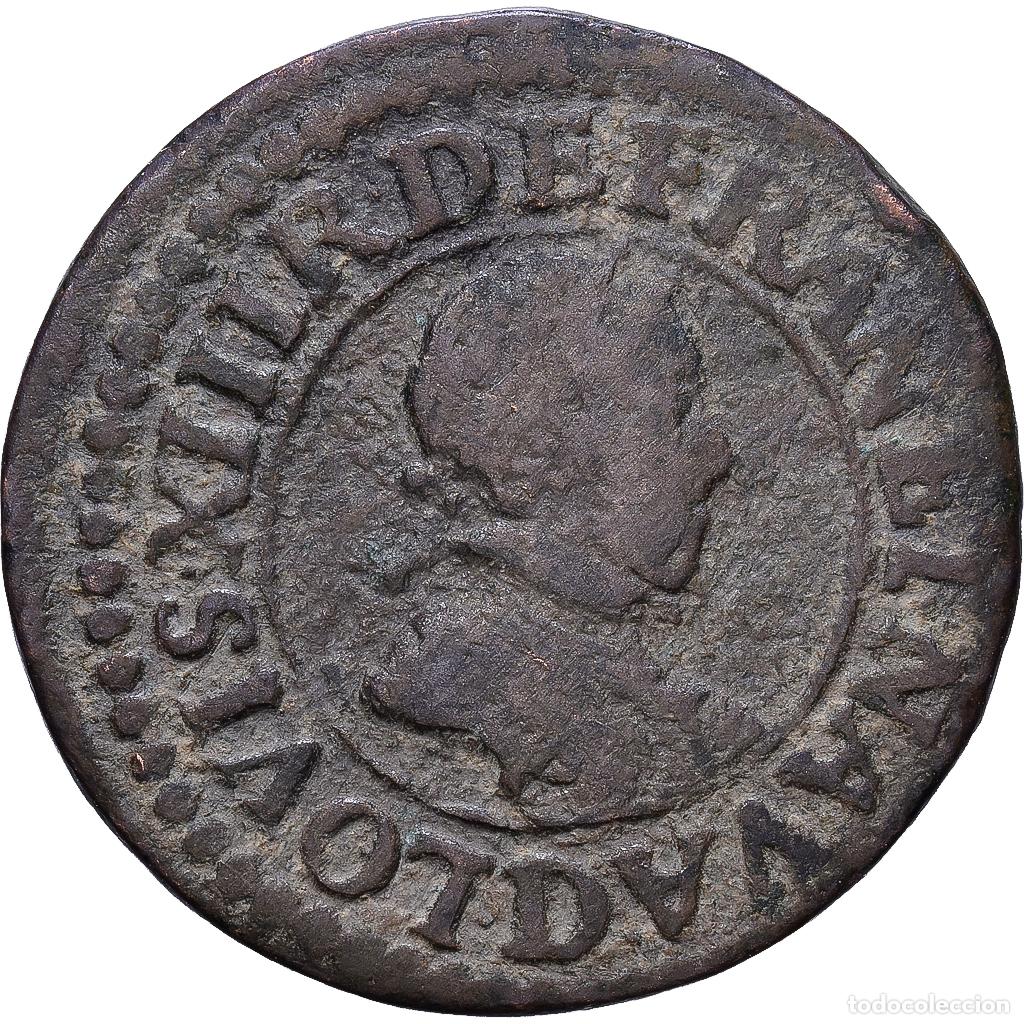 Monedas antiguas de Europa: [#1552283] Francia, Louis XIII, Double tournois, buste enfantin, 1617