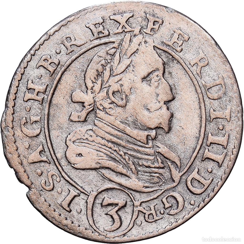 Monedas antiguas de Europa: [#1552301] Austria, Ferdinand II, 3 Kreuzer, 1627, Saint Veit, Plata, MBC+, KM:499