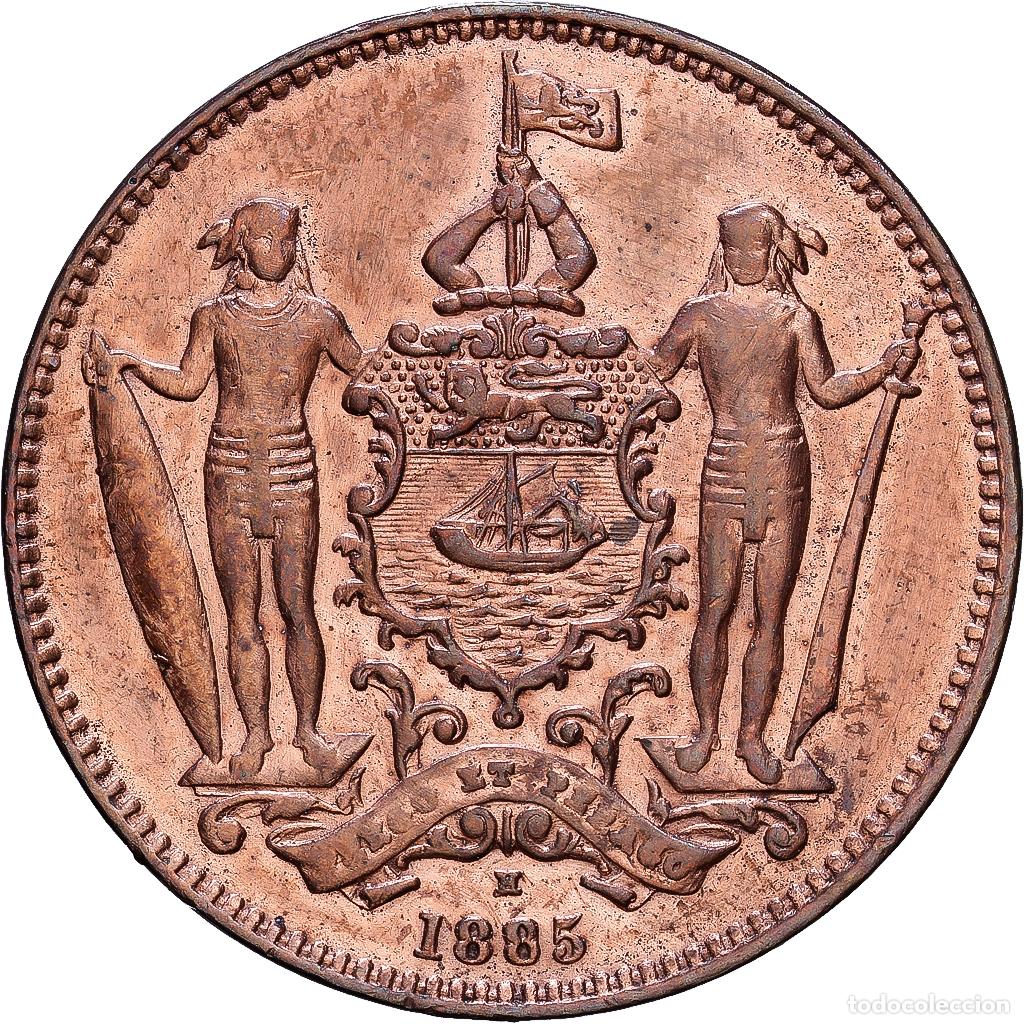 Monedas antiguas de Europa: [#1552312] BORNEO SEPTENTRIONAL BRIT&Aacute;NICO, Cent, 1885, Heaton, Bronce, MBC+, KM:2