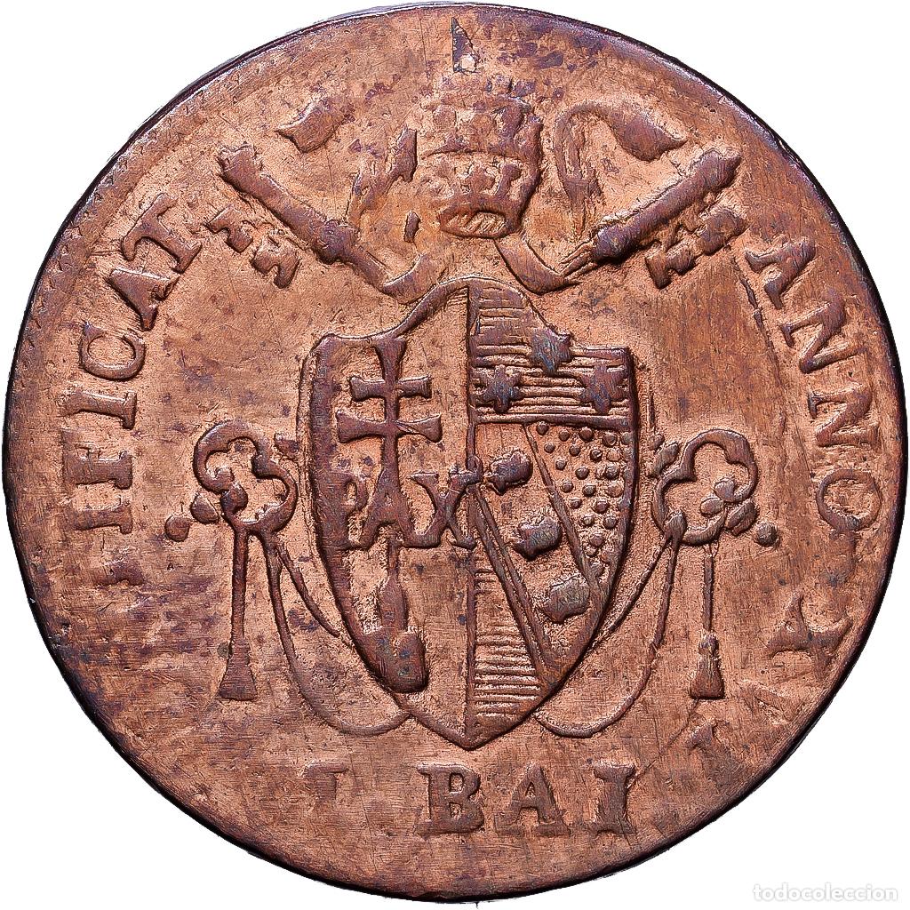 Monedas antiguas de Europa: [#1552317] CIUDAD DEL VATICANO, PAPAL STATES, Pius VII, Mezzo (1/2) Baiocco, 1816, Rome