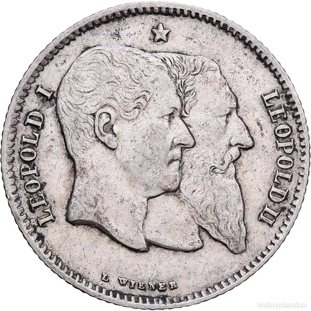 Monedas antiguas de Europa: [#1203351] B&eacute;lgica, Leopold II, Franc, 1880, Brussels, Plata, MBC, KM:38