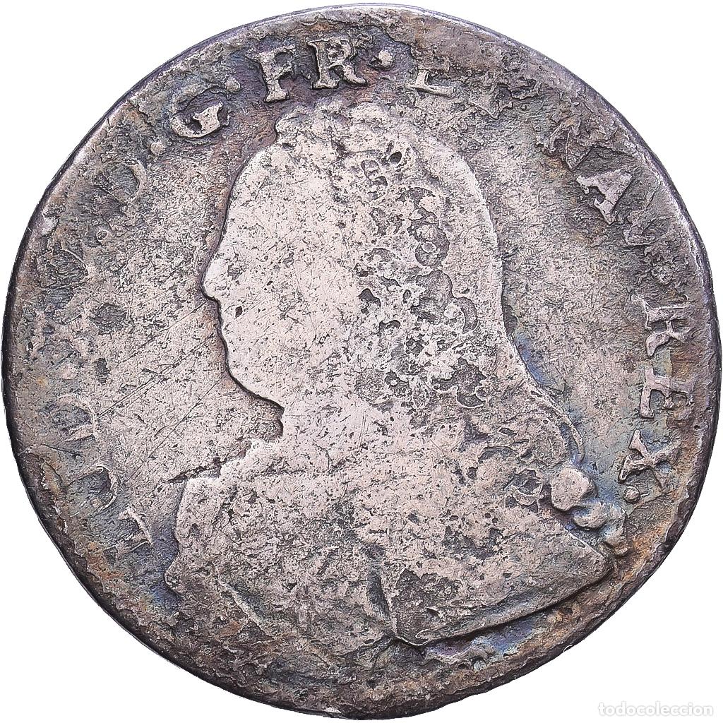 Monedas antiguas de Europa: [#1203368] Francia, Louis XV, 12 Sols, 1/10 ECU, 1/10 &Eacute;cu aux branches d'olivier, 1730