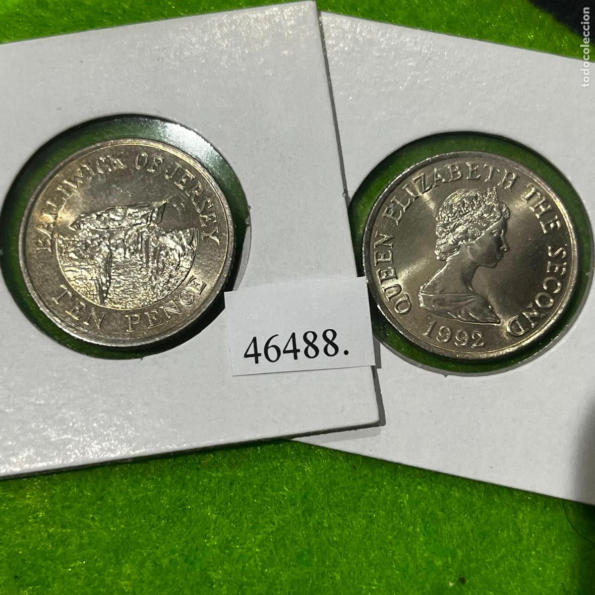 Monedas antiguas de Europa: Jersey, 10 peniques 1992 , 1 moneda, 46488 3