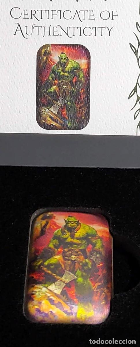 Old Coins of Europe: FANTASY WORLD ORK.LINGOTE de PLATA Y ESMALTES DE 2 ONZAS DE GERMANIA MINT.PLATA PURA de LEY 9999