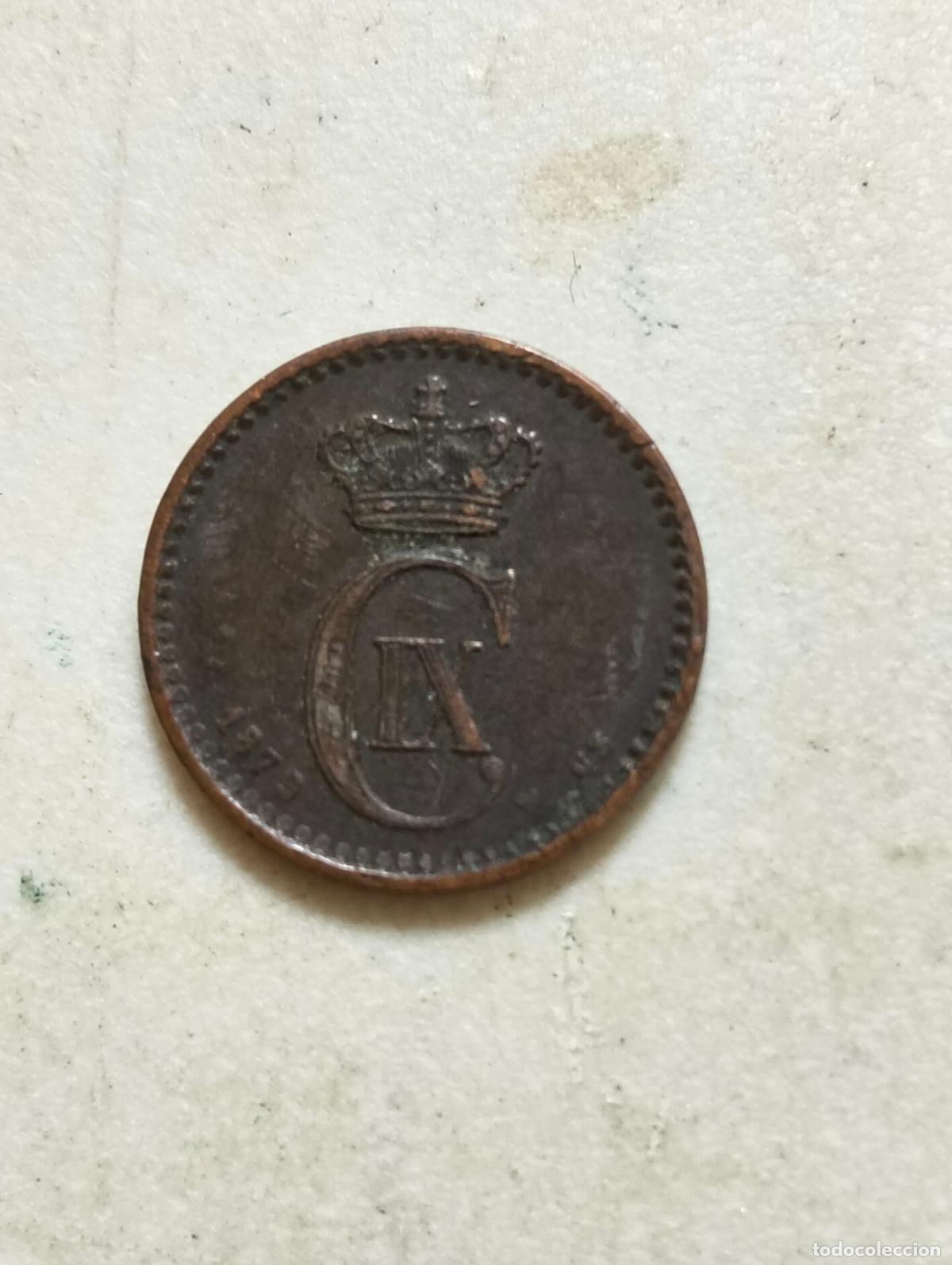 Monedas antiguas de Europa: MONEDA DE COBRE, 1 ORE A&Ntilde;O 1879 CS, DINAMARCA CRISTIAN IX