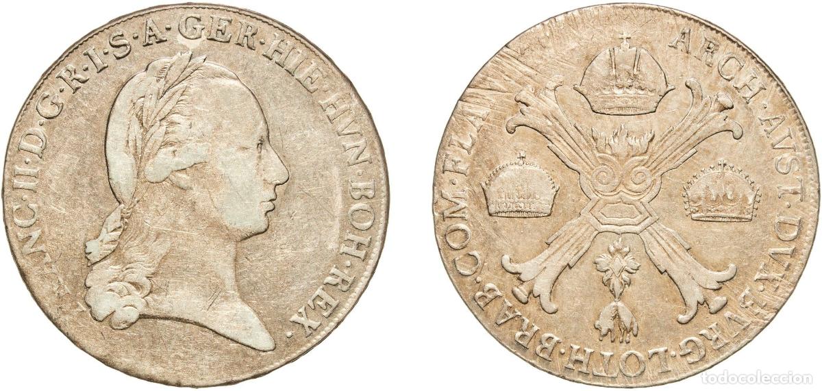 Monedas antiguas de Europa: Austrian Netherlands 1797 C 1 Kronenthaler - Franz II (Type II) Silver (.873) Prague Mint 29.42g VF
