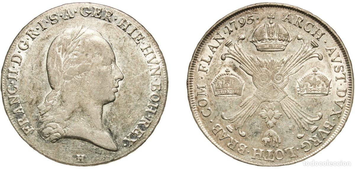 Monedas antiguas de Europa: Austrian Netherlands 1795 H 1 Kronenthaler - Franz II (Type II) With traces of luster Silver (.873)