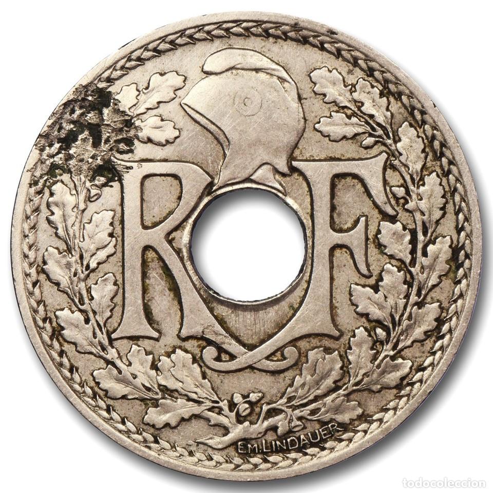 Monedas antiguas de Europa: France 25 Centimes 1916 Lindauer Moneda N&iacute;quel