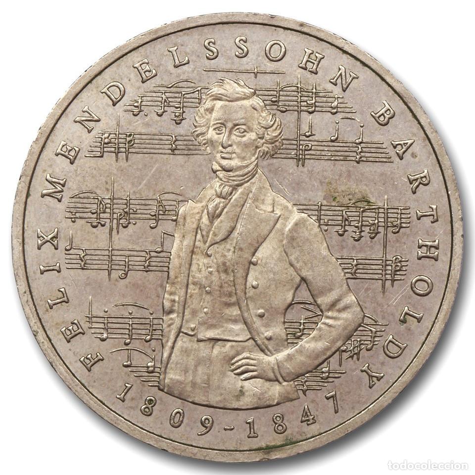 Monedas antiguas de Europa: Alemania 5 Deutsche Mark 1984 Felix Mendelssohn-Bartholdy N&iacute;quel