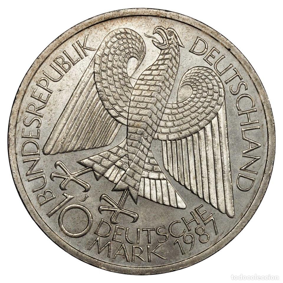 Monedas antiguas de Europa: Alemania 10 DEUTSCHE MARK 1987 Plata 750 A&ntilde;os De La Ciudad De Berl&iacute;n