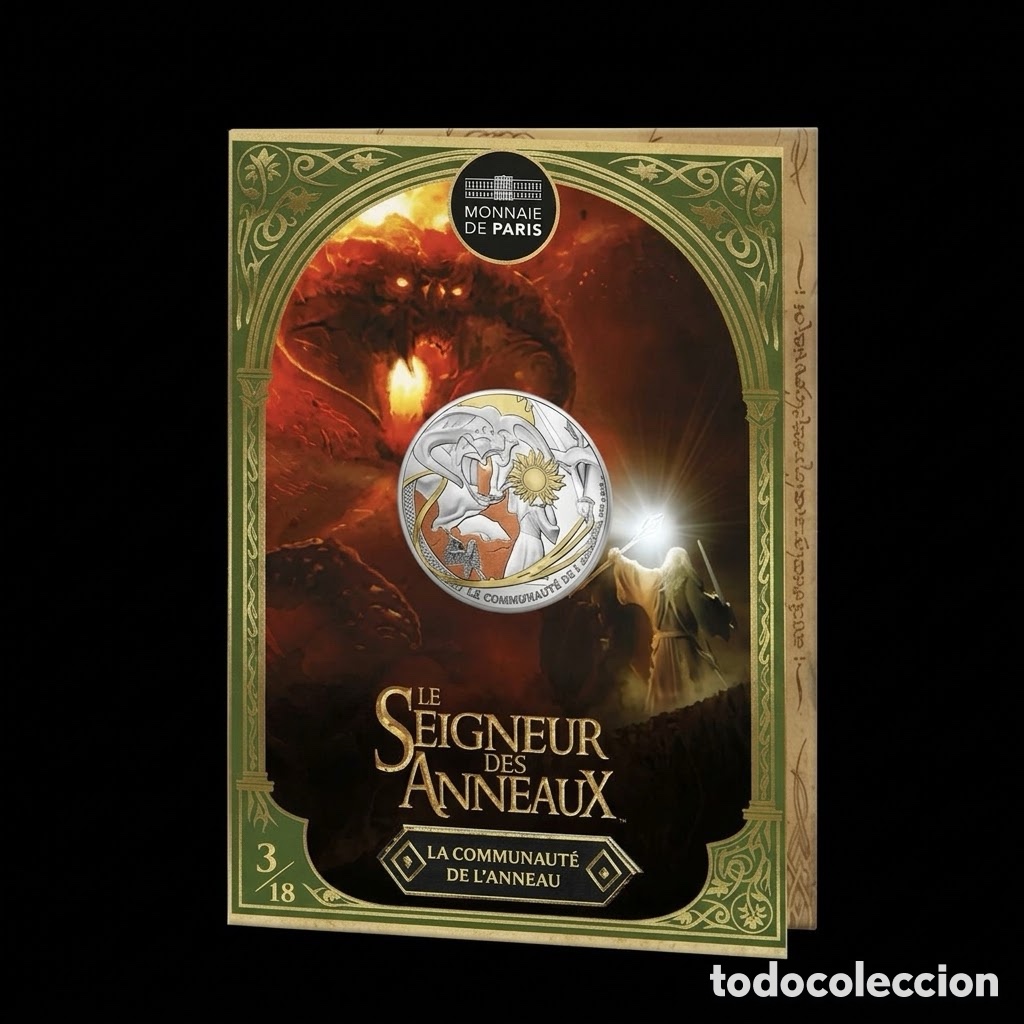 Monedas antiguas de Europa: 10 euro plata 2026 Gandalf Balrog Se&ntilde;or Anillos