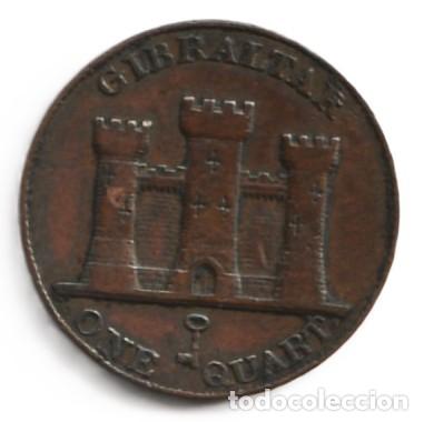 Monedas antiguas de Europa: Gibraltar 1 cuarto 1842 KM# 2