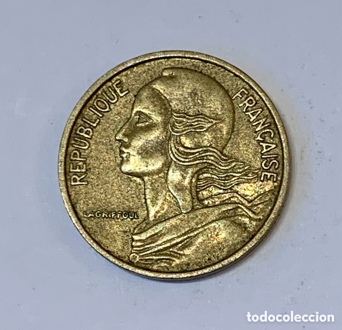Monedas antiguas de Europa: Moneda. Republique Francaise. 5 Centimes. 1970.