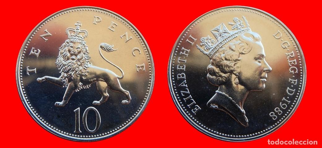 Monedas antiguas de Europa: 10 PENIQUES PENCE 1988 SIN CIRCULAR PROCEDENTE DE BLISTER INGLATERRA REINO UNIDO-9835SC