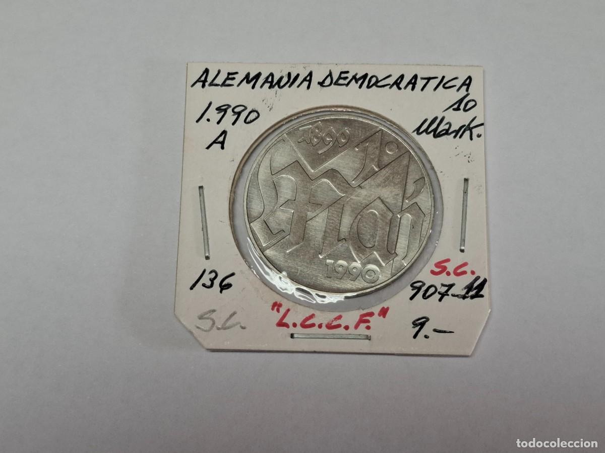Monedas antiguas de Europa: 10 MARKS de 1990 A KM 136 ALEMANIA DEMOCRATICA en SIN CIRCULAR