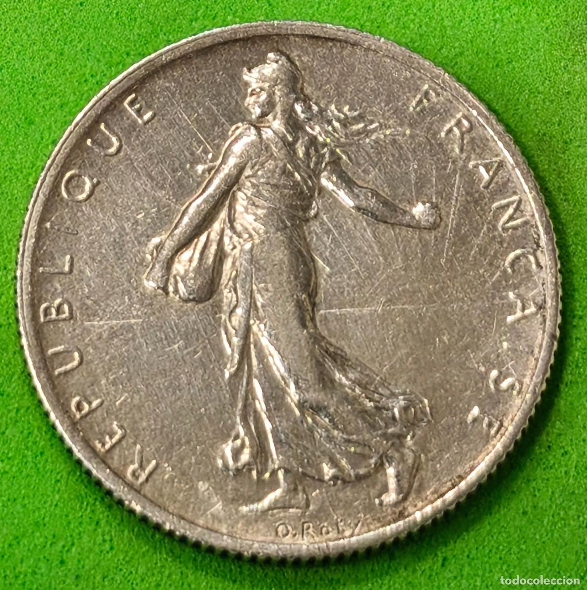 Monedas antiguas de Europa: FRANCIA A&Ntilde;O 1916 2 FRANCOS PLATA (835) &rdquo;LA SEMBRADORA&rdquo; LIMPIADA. PESO 10 GR OFERTA