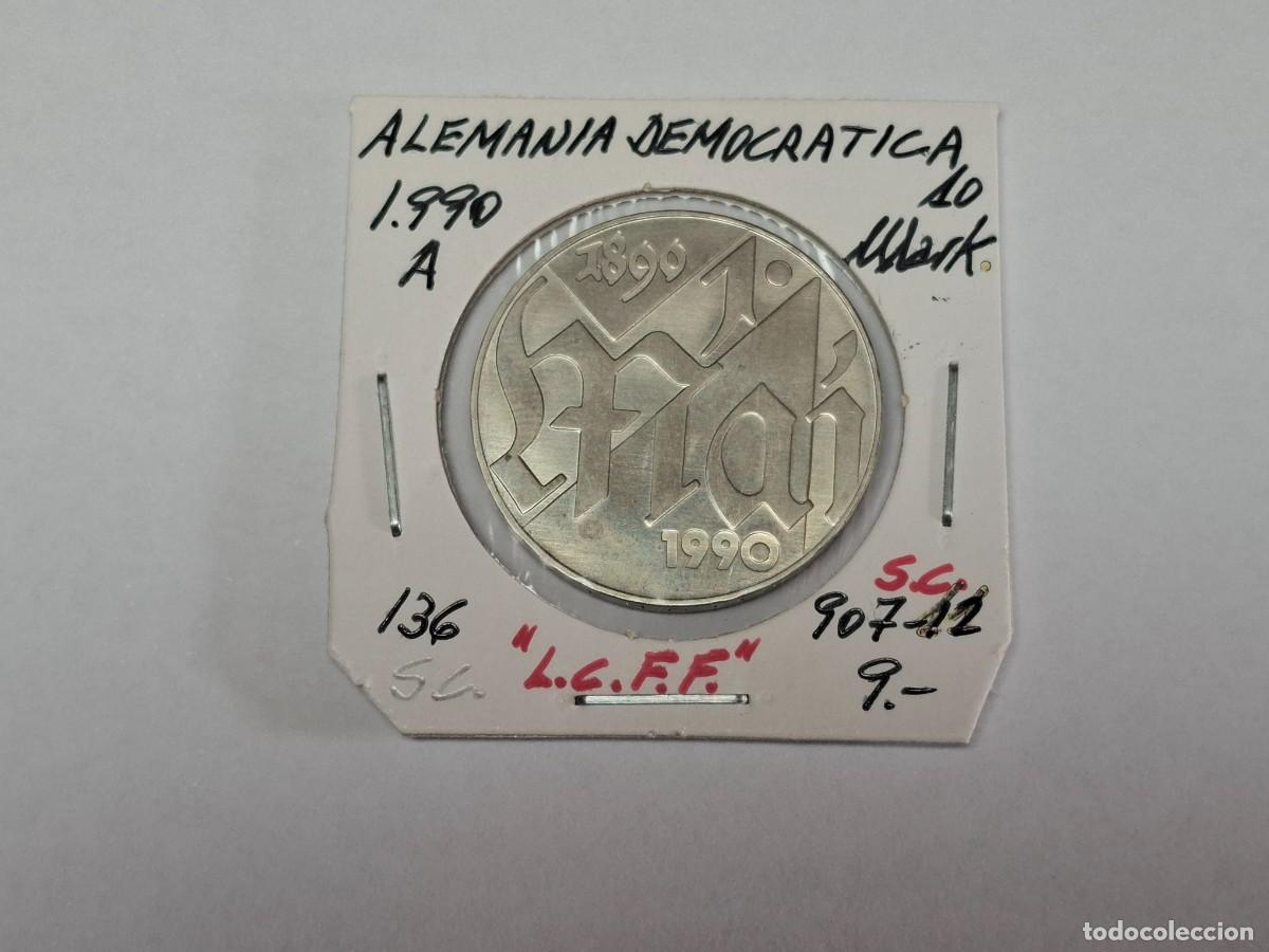 Monedas antiguas de Europa: 10 MARKS de 1990 A KM 136 ALEMANIA DEMOCRATICA en SIN CIRCULAR