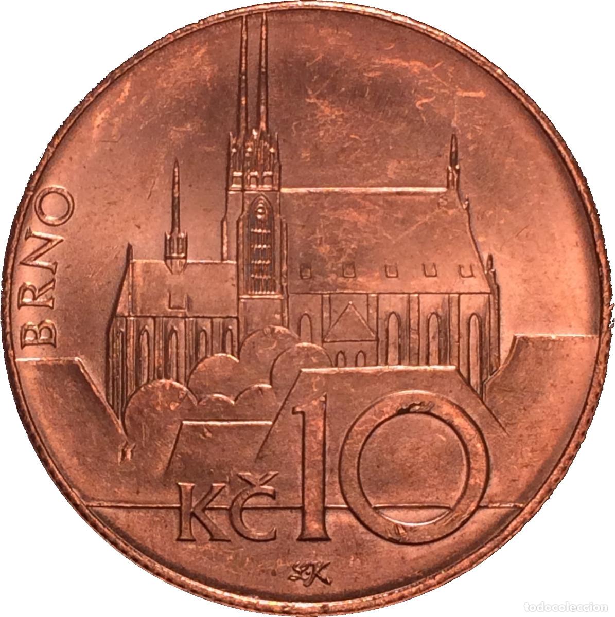 Monedas antiguas de Europa: Rep&uacute;blica Checa 10 coronas 2024
