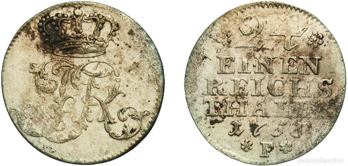 Monedas antiguas de Europa: Germany Kingdom of Prussia Kingdom of Prussia Second Empire 1753 F 1&frasl;24 Thaler - Frederick II Billo